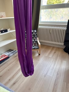 Hängematte, Therapieschaukel für Kinder, Sensorische Schaukel für Autismus SPD ADHS, Kuschelschaukel für drinnen und draußen, Lila Kunden-Foto 1