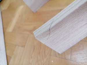 Holz CD DVD Stand Regal Santo Glastür Kunden-Foto 1