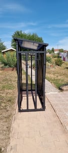 Stojak na drewno opałowe na zewnątrz metalowy ZINCED z dachem i plandeką 188x70x188 3t Schowek na drewno opałowe z pokrywą Regał Stelaż kominkowe Zdjęcie produktu od klienta nr 5