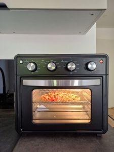 HOMCOM Minibackofen mit Umluft 30L Mini Ofen mit Backblech Grillrost Krümelblech Kunden-Foto 1