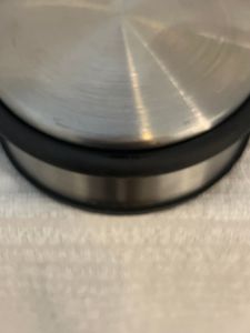 3 x Türstopper Edelstahl Boden, Türfeststeller mit Gummiring, Türpuffer Gummi, HxBxT: 4,5 x 10 x 10 cm, silber Kunden-Foto 2
