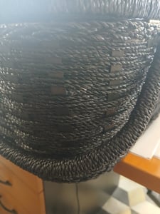 Kobolo Nähkästchen Nähkorb Nähkörbchen Nähkasten - mit Punkten und Streifen - 28x18x16 cm - Weben Stricken Häkeln Box Aufbewahrung Handarbeitskorb Kunden-Foto 3