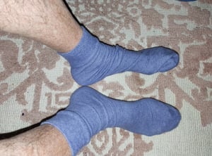 Diabetiker Socken Herren Damen mit Komfortbund ohne Gummi - 70208T Jeansblau Dunkelblau Schwarz 39-42 10 Paar Kunden-Foto 1