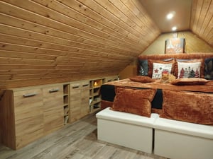 Meuble de rangement sous pente Vicco Rion Blanc Haute brillance avec 2 portes, Model 56180 Photo du client 2