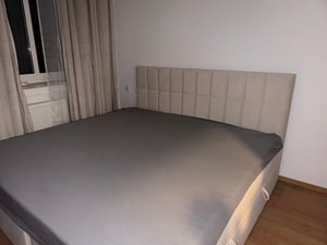MEBLINI Boxspringbett mit Bettkasten - Gepolstert Doppelbett mit Matratze und Topper - Polsterbett mit Stauraum - Bett mit Kopfteil - Stauraumbett - LUKAS - 200x200 - H4/Creme Samt Kunden-Foto 1