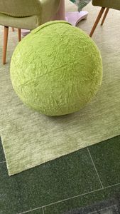 Sitzball Gymnastikball Sitting Ball zum Aufpumpen Fluffy mittelgrau Ø 65 cm Kunden-Foto 1