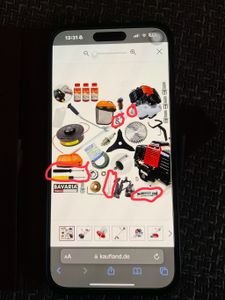 Kann keine Bewertung abgeben denn es fehlen Teile siehe Bild rot eingekreist 