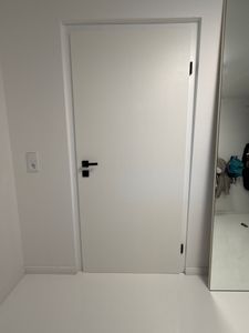 Messingfarben Matt, Gold Matt Türbeschlag ERGO für Badtüren WC, Eckig-Rosette, Türbeschlag; Türgriff; Türklinke, Drückergarnitur Kunden-Foto 3