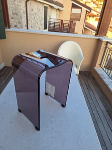 bremermann Tabouret de bain, tabouret de douche en acrylique, env. 33 x 27,5 x 48 cm, ergonomique, blanc brillant Photo du client 2