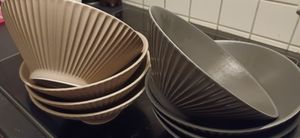 Schüsseln Set 4er Ø20 cm Keramik Japanische RamenSchüsseln Suppenschüssel 4 personen  Salatschüssel MattGlasur mikrowellen spülmaschinenfest Kunden-Foto 2