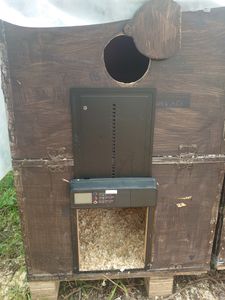 Aopunly Automatische Hühnerklappe mit Zeit- und Handmodus,IPX4 wasserdicht,LCD-Display Kunden-Foto 1