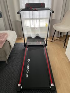 Tapis de course pliable pour la maison, 1400w Treadmill tapis de course électrique 1-12km/hAvec support incliné pliable Haut-parleur Bluetooth, affichage LED, bureau Photo du client 5