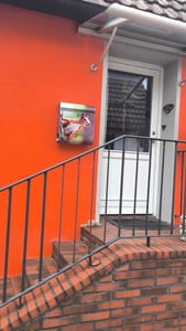 Edelstahl Briefkasten mit Zeitungsfach Eichhörnchen großer Design Postkasten rostfrei, A4 Einwurf [BKGE2 10326] Kunden-Foto 1