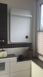 Bettizia Wandmontage Handtuchtrockner Infrarotheizung 400W  - Temperaturregelung - Fernbedienung WiFi Smart App fähig, inkl. für Schlafzimmer, Badezimmer usw. Kunden-Foto 1