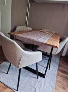 SIT Baumkante-Esstisch 140 x 80 cm | Tischplatte Akazie natur antikfinish | Gestell Stahl antiksilbern | B 140 x T 80 x H 77 cm | 07107-20 | Serie TISCHE & BÄNKE Kunden-Foto 7