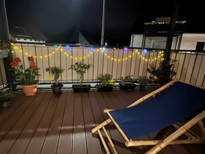 Solárne vonkajsie svetlo 50 LED, 6,9 m Svetelné reťaze Tomshine 8 režimov svietenia/vodotesné teplé biele, solárne strunové svetlá Vianočná dekorácia Fotografia od zákazníka č. 1