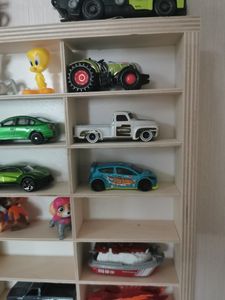 Creative Deco Setzkasten Holz Sammlervitrine für Autos 80 Fächer | Lkw Wandregal Kunden-Foto 1
