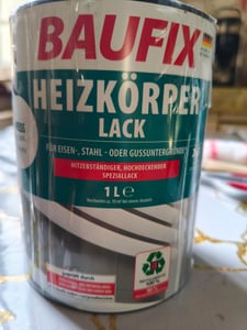 BAUFIX Heizkörper Lack weiss seidenmatt, 1 Liter, Weißlack Kunden-Foto 1