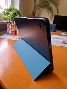 Fintie Hülle für Samsung Galaxy Tab A11+ Plus 11" 2025 / Tab A9+ Plus 11 Zoll 2023 Tablet, Ultradünn Schutzhülle mit Translucent Rückseite Cover, Dunkelblau Kunden-Foto 2