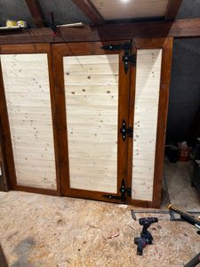 KOTARBAU® Winkelband Dekorativ Geschmiedet 300x300 mm  Satz 2x Scharnier + 2x Kloben für Türen Tore Pforten Kunden-Foto 1