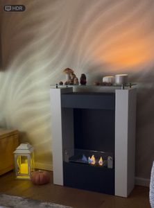 HOMCOM Krb na etanol Horák na bioetanol 1,5 l, doba horenia 3 hodiny, biela + čierna Fotografia od zákazníka č. 1