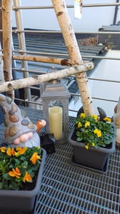 Laterne BRIENNE grau aus Metall mit Verzierungen Landhausstil shabby chic Kunden-Foto 2