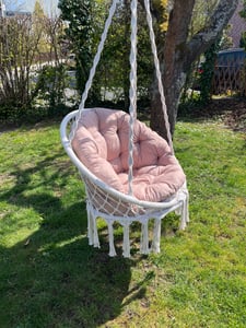 AMPO Polster Kissen für Hängeschaukel Hängesessel Auflage Rattanschaukel 110x60 cm Kunden-Foto 2