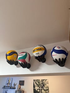 2 Stück Ballhalterung Wand, Hand Ballständer, mit Deko Fußbälle für Fußball Volleyball Rugby Kunden-Foto 1