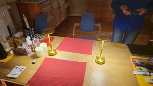 Kabellose Dimmbare LED Akku Tischleuchte Touch Tischlampe Lampe Wohnzimmer Nachttischlampen Dreifarbiges Licht Silber Kunden-Foto 1