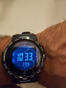 Casio PRO TREK PRW-35Y-1BER Funk Solar Herrenuhr Digital 10ATM Kunden-Foto 2