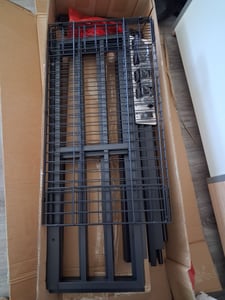 MODFU Patrová postel 90x200, postel pro mládež s velkými zásuvkami, kovový rám postele s žebříkem, bezpečnostní zábradlím a zesílenou ocelovou konstrukcí, bez matrace, černá barva Fotografie od zákazníka č. 1