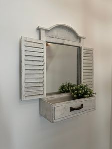 Kobolo Pflanzobjekt Blumenkasten aus Holz - 3 Metallbehälter mit Haken Zaunoptik Gartenzaun - braun - Flower Plant Blumentopf Geschenk Present Deko Kunden-Foto 1