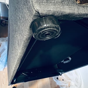 Ecksofa reversibel mit Schlaffunktion und Stauraum "Alain" - 3-Sitzer - Grau Kunden-Foto 5