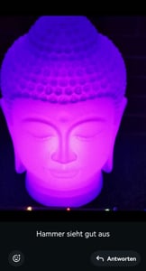 Smartwares LED Solar-Buddha OSL-60081 weiß 51 cm RGBW Kunden-Foto 1