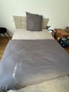Masseno Boxspringbett GLOS 160x200 cm Komplett-Set mit Bonell Matratze und Topper, Polsterbett mit Bettkästen -Beige, COSMIC 10 Kunden-Foto 15