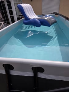 Intex Floating Recliner Lounge, Schwarz, Blau, Weiß, Schwimmender Lounge-Sessel, Einfarbig, Vinyl, Mann/Frau, 100 kg Kunden-Foto 3