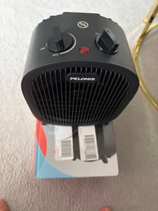 Heizlüfter, Energiesparend Klein 2000W Elektrische Heizung 2 Heizstufen & Gebläse-Modus, Kippschutz & Überhitzungsschutz für Büro Wohnzimmer Schlafzimmer - Weiß Kunden-Foto 1