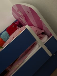 ACMA Jugendbett Kinderbett Junior-Bett Komplett-Set mit Matratze Lattenrost und Rausfallschutz Grau 09 Meerjungfrau 140x70 + Bettkasten Kunden-Foto 1