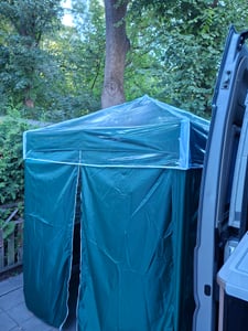 2,5x2,5m Pavillon Ersatzdach Transparent PVC Wasserdicht Schutzhaube Kunden-Foto 1