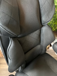 CRELIV -Ergonomischer Bürostuhl XXL mit Samtbezug, Fußstütze und Lendenkissen, höhenverstellbar, 360° drehbar, bis 200 kg, Grau Kunden-Foto 3
