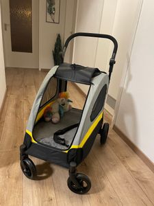 WISFOR Hundebuggy Faltbar, XL Hundewagen für mittelgroße und große Hunde bis 65kg,  Hundeanhänger Hundetasche mit verstellbar Griff Kunden-Foto 7