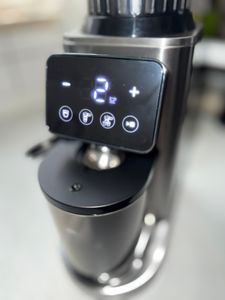 AMZCHEF Kaffeemühle Elektrisch mit Abnehmbarem Halter für Siebträger und Behälter, Kaffeemühle Siebträger Elektrisch mit 48 Mahlgrad Einstellbar Kunden-Foto 3