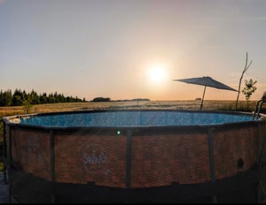 Mountfield ELITE – Pool mit Korbgeflechtrahmen – 4,88 m x 1,22 m dunkles Korbgeflecht (Fischgrätmuster) Kunden-Foto 1