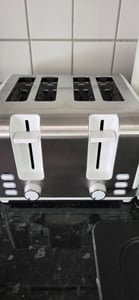 HOMCOM Wasserkocher- und Toaster-Set aus Edelstahl, 2200 W, 1,7 l, 4-Scheiben-Toaster, 7 Bräunungsstufen, Schnellaufheizfunktion, Strix-Thermostat, Kalkfilter und Krümelschublade, Weiß Kunden-Foto 2