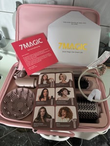 MCURO Warmluftbürste 7-in-1 Multihaarstyler 110000 U/Min,Lockenstab Auto-Wrap Ionen Föhn Airstyler,Hairstyler,Haartrockner,Lockenstab & Glätteisen,mit Reisebox Kunden-Foto 10