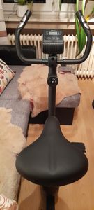 Hop-Sport Heimtrainer Fahrrad Vox Türkis mit magnetischem Widerstandssystem & 8 Stufen - praktischer Ergometer mit Pulsmessung und LCD-Display Kunden-Foto 2