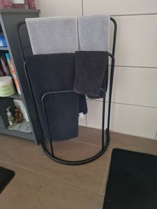 Bathroom Solutions Handtuchständer 49,5x75 cm Metall Schwarz Kunden-Foto 1