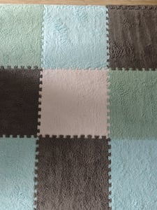 Weiche Plüsch-Kindermatte, Babyspielmatte, Babyspielzeug, Eva-Schaum, Puzzle-Teppich, Kinderzimmer-Spielmatte, 30 x 30 x 0,8 cm (10 Stück) Kunden-Foto 1