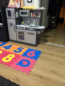 XXL-Holzküche für Kinder – mit LED, Zubehör & interaktiven Elementen Kunden-Foto 14