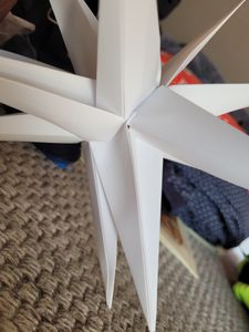 3D Weihnachtsstern 12 cm mit Timer - weiß - Deko Leuchtstern Batterie betrieben für Innen Kunden-Foto 1